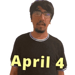 4 April Sticker