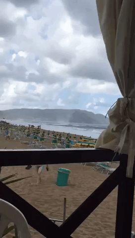 Waterspout Sends Beachside Objects Flying in Southern Italy