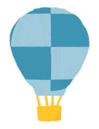 Floating Hot Air Balloon Sticker by Pear Deck