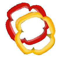 Bell Pepper Rings Sticker by katxdesign