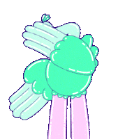 Wave Hello Sticker by YK Animation Studio