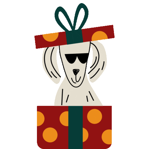 Dog Christmas Sticker by wearmedicine