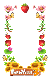FarmVille3 flowers picture frame farm Sticker