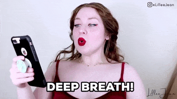 Deep Breath Ok GIF by Lillee Jean