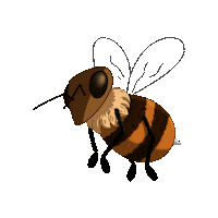 Illustration Bee Sticker
