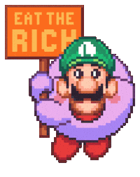 Eat The Rich Pixel Art Sticker