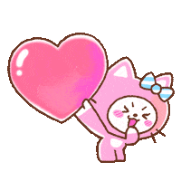 Cat Heart Sticker by LINE FRIENDS