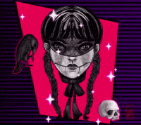 Addams Family Skull GIF by zhanadarte