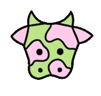 Wink Cow Sticker
