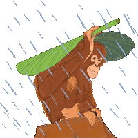 Raining Rainy Days Sticker