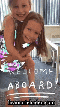 Sisters Welcome Aboard GIF by Lisa Haden