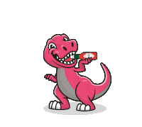 Fire Dino Sticker by Phinx Lab