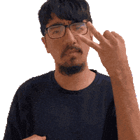 Two Fingers Hand Gesture Sticker