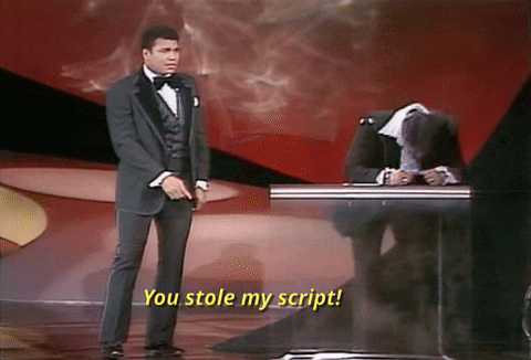 sylvester stallone you stole my script! GIF by The Academy Awards