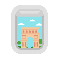 Expedia travel world flying airplane Sticker