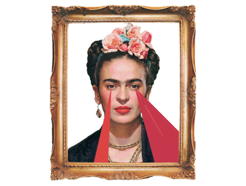 Frida Kahlo Art Sticker by Museumszeit.ch
