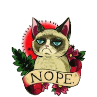 grumpy cat tattoos STICKER by imoji