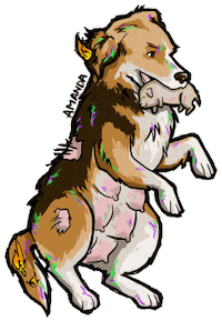 Dog Amanda Sticker by Pásalo Chancho