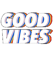 Happy Good Vibes Sticker by Mat Voyce