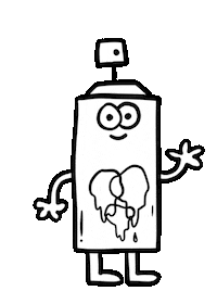 Black And White Art Sticker by Secret Walls