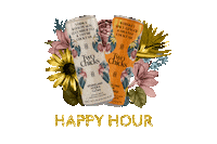 twochickscocktails cheers flowers sparkle drinks Sticker