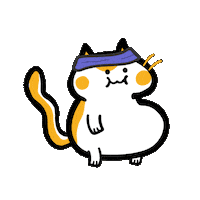 Cat Run Sticker by Poku Meow