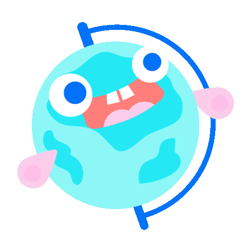 Cheer Up Globe Sticker by Snapask