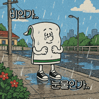 towelkun sad cry emoji rain GIF