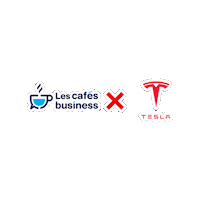 Tesla Sticker by Les Cafés Business
