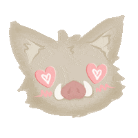 MojoIsTired cute animal pig demon slayer Sticker