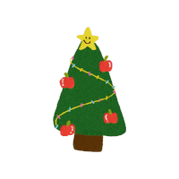 Christmas Apple Sticker