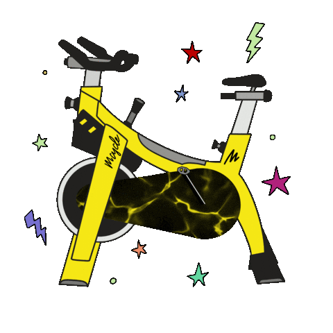 McycleStudios spin cycling spinning cycle Sticker
