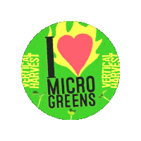 VerticalHarvest vertical harvest verticalharvest i love micro greens ilovemicrogreens Sticker