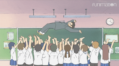 calliecaddie914 giphyupload anime nichijou funimation GIF