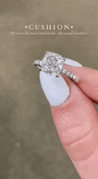 ShivShambuDiamonds engagement ring cushion diamond engage ring engaged ring GIF