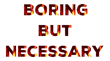 Boring But Necessary Sticker by chuber channel