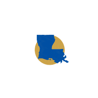 lmoga louisiana louisiana blue lmoga blue louisiana Sticker