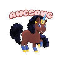 Awesome Sticker by Afro Unicorn