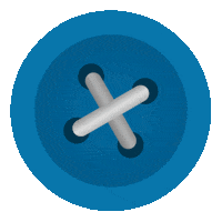 Button-Blue fashion blue style button Sticker