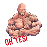 Flexing Oh Yeah Sticker