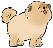 Happy Chow Chow Sticker by Sticky Brain Studios