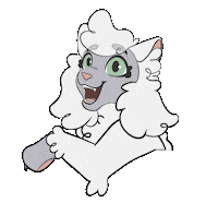 White Cat Sticker