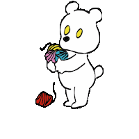 Bear Yarn Sticker by CHEBLO
