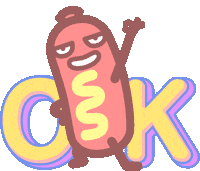 Happy Hot Dog Sticker by SAMWOO288