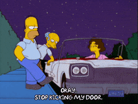 kicking homer simpson GIF