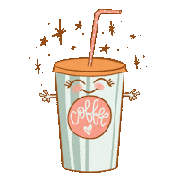 TheArtsyBlonde smile coffee stars joy Sticker