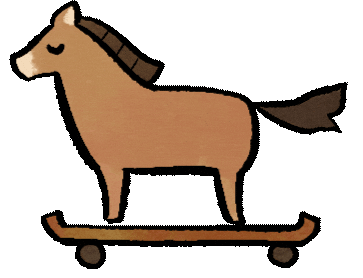 Horse Character Sticker by Sticky Brain Studios