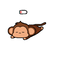 Tired Panda Sticker by Chimpers