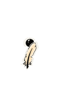Feather Pena Sticker