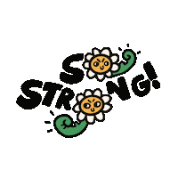 RheaHanlonart flower drawing so strong lost lines lost lines studio Sticker